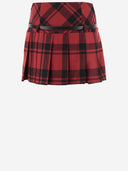 Elisabetta Franchi Wool Blend Pleated Skirt