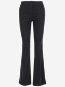 Ql2 Stretch Cotton Velvet Flared Pants