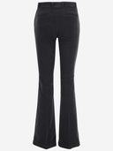 Ql2 Stretch Cotton Velvet Flared Pants