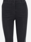 Ql2 Stretch Cotton Velvet Flared Pants
