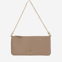 Pinko Leather Clutch Bag With Logo