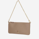 Pinko Leather Clutch Bag With Logo