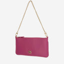 Pinko Leather Clutch -veske med logo