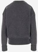 Ami Wool Cardigan With Logo