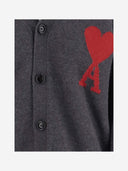 Ami Wool Cardigan With Logo