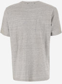 Maglietta in cotone d'oca doratura con logo