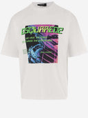 Dsquared2 Cotton T Shirt With Graphic Print And Logo