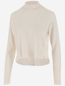 Maglione di miscela di lana di lana rosa