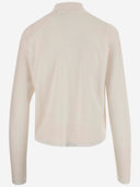Maglione di miscela di lana di lana rosa