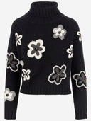 Bruno Manetti Wool Blend Sweater With Flowers
