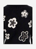 Bruno Manetti Wool Blend Sweater With Flowers