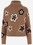 Bruno Manetti Wool Blend Sweater With Flowers