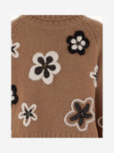 Bruno Manetti Wool Blend Sweater With Flowers