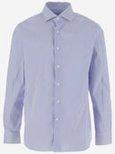 Gherardi Cotton Blend Shirt With Striped Pattern