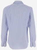 Gherardi Cotton Blend Shirt With Striped Pattern
