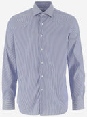Gherardi Cotton Blend Shirt With Striped Pattern