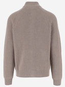 Giorgio Armani Wool And Cashmere Blend Cardigan With Logo