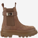 Dolce & Gabbana Suede Ankle Boots With Logo