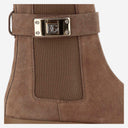 Dolce & Gabbana Suede Ankle Boots With Logo