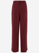 Moschino Silk Pants With Graphic Pattern