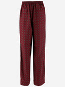 Moschino Silk Pants With Graphic Pattern