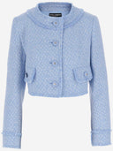 Dolce & Gabbana Rachel Wool Tweed Short Jacket