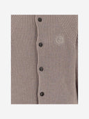 Giorgio Armani Wool And Cashmere Blend Cardigan With Logo