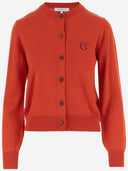 Maison Kitsune' Wool Cardigan With Fox Patch