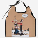 Borsa a tracolla in pelle e lana anita bilardi con motivo Popeye