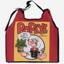 Anita Bilardi Cuero y bolso de hombro de lana con patrón Popeye