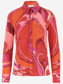 Emilio Pucci Satin Jersey Shirt With Orchid Pattern