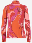 Emilio Pucci Satin Jersey Shirt With Orchid Pattern