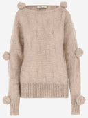 Maglione blumarine mohair miscela con rose
