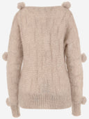 Maglione blumarine mohair miscela con rose