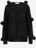 Blumarine Mohair Blend Pull avec des roses