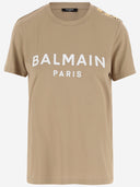 Camiseta de algodón Balmain con logotipo