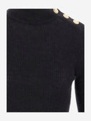 Balmain geribbelde wollen blend pullover