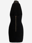 Balmain Viscose Blend Knit Mini Dress