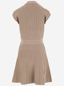 Balmain Viscose Blend Knit Mini Dress
