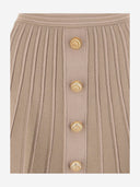 Balmain Viscose Blend Knit Mini Dress