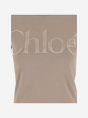 Chloè Cotton Jersey T Shirt With Logo