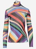 Top de tul de Emilio Pucci con impresión de iris