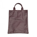 La Rose La Rose Leather Shopping Bag Bordeaux