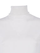 Fabiana Filippi Maglia Dolcevita In Filato Cashmere Seta Color Rafia