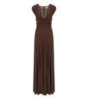 Elisabetta Franchi Red Carpet Coffee Dress