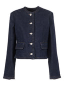 7 For All Mankind Lady Jacket Smoove With Exposed Buttons