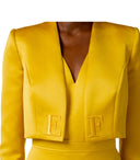 Elisabetta Franchi Robe jaune avec blazer
