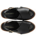 Paloma Barceló Begonia Black Wedge Sandal