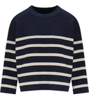 Pullover max Mara Weekend Pinide Navy Blue Cropped