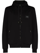 Dolce & Gabbana Hooded Sweatshirt With Zip And Logo Label